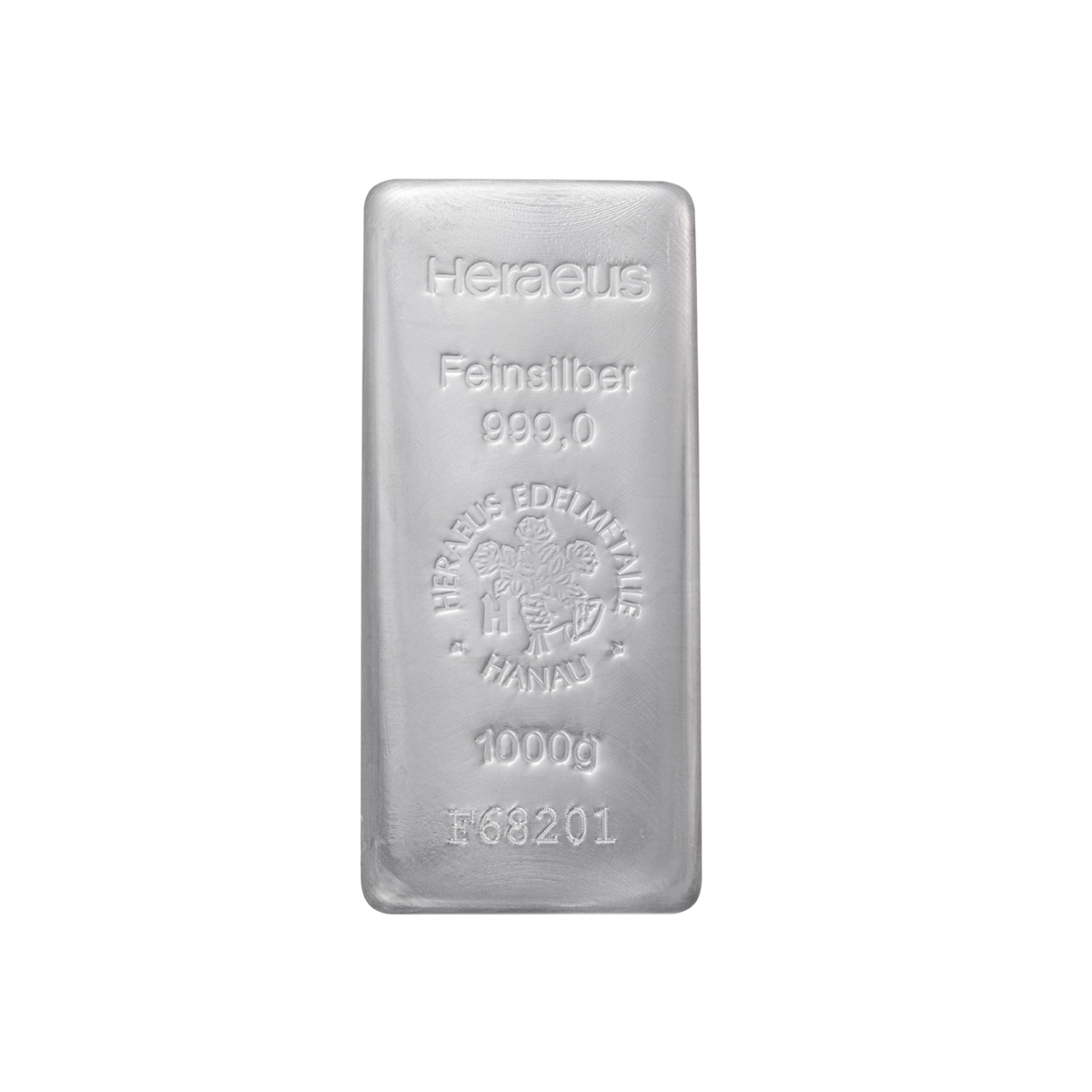 1kg Silver Cast Bar 999.0 (front)