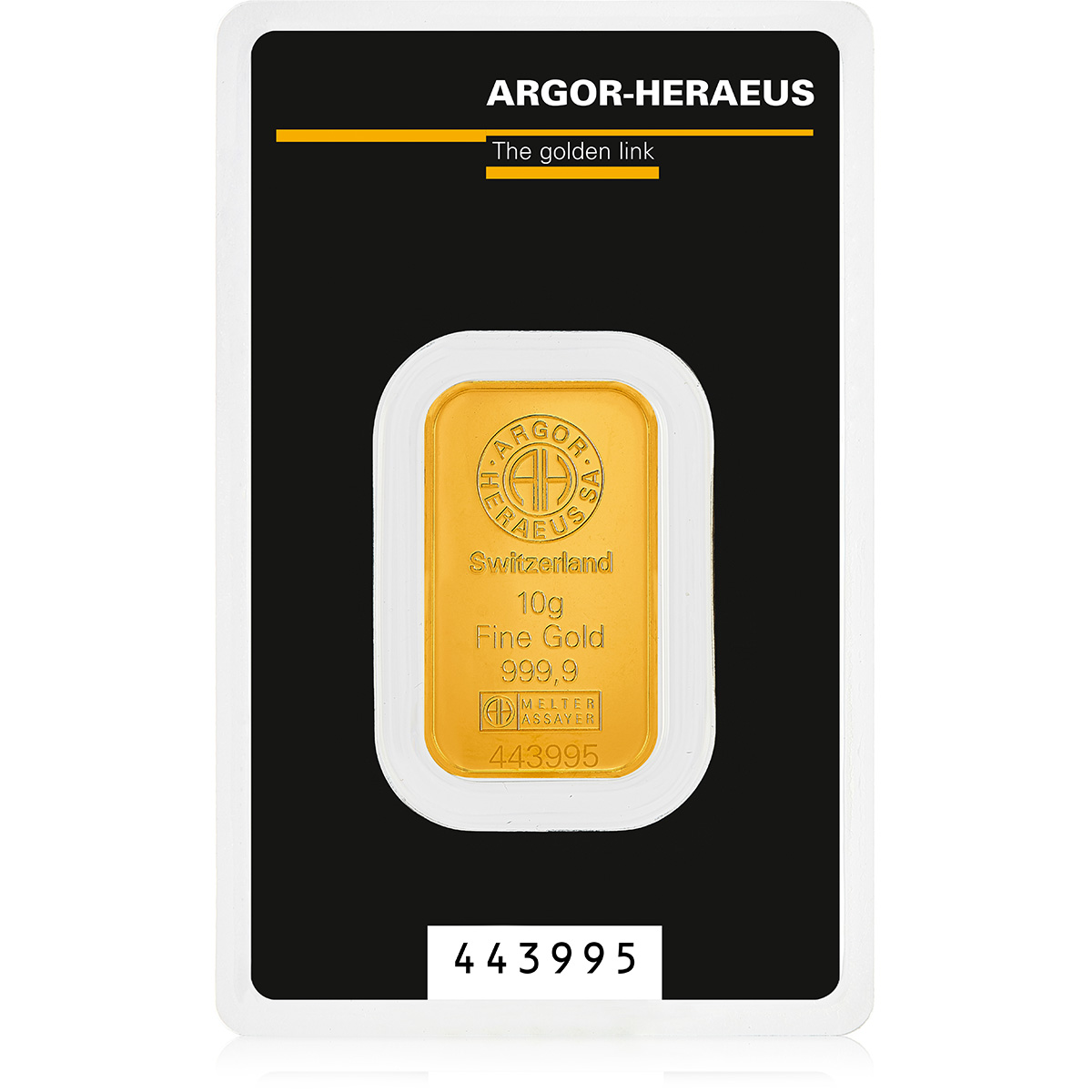 10g Gold Mint Bar 999.9 (front)