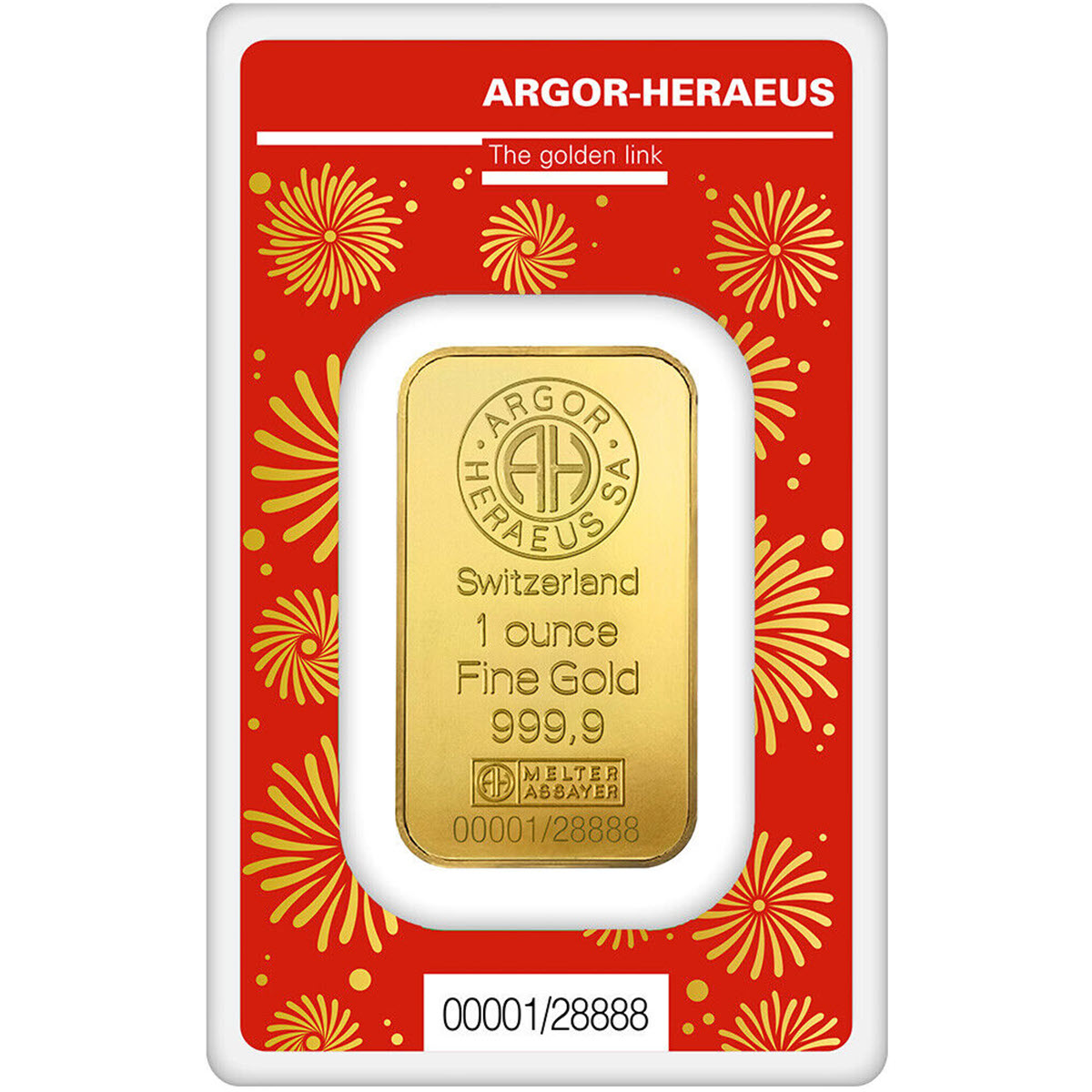 1oz Gold Mint Bar 999.9 - Year of the Dragon front