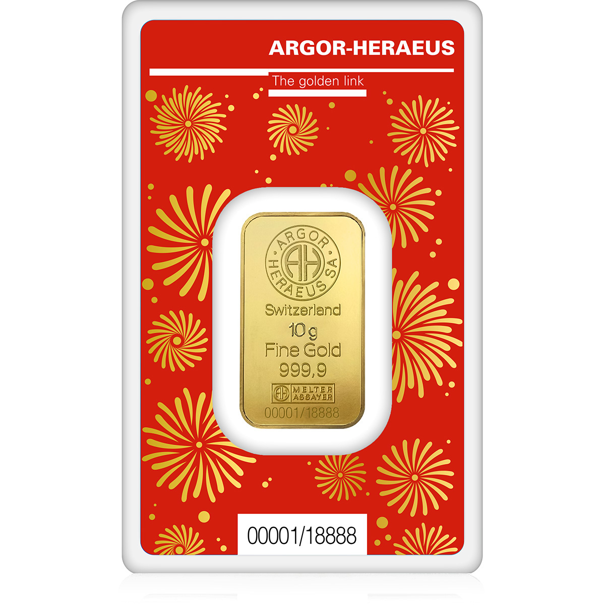 10g Gold Minted Bar 999.9 - Year of the Dragon front