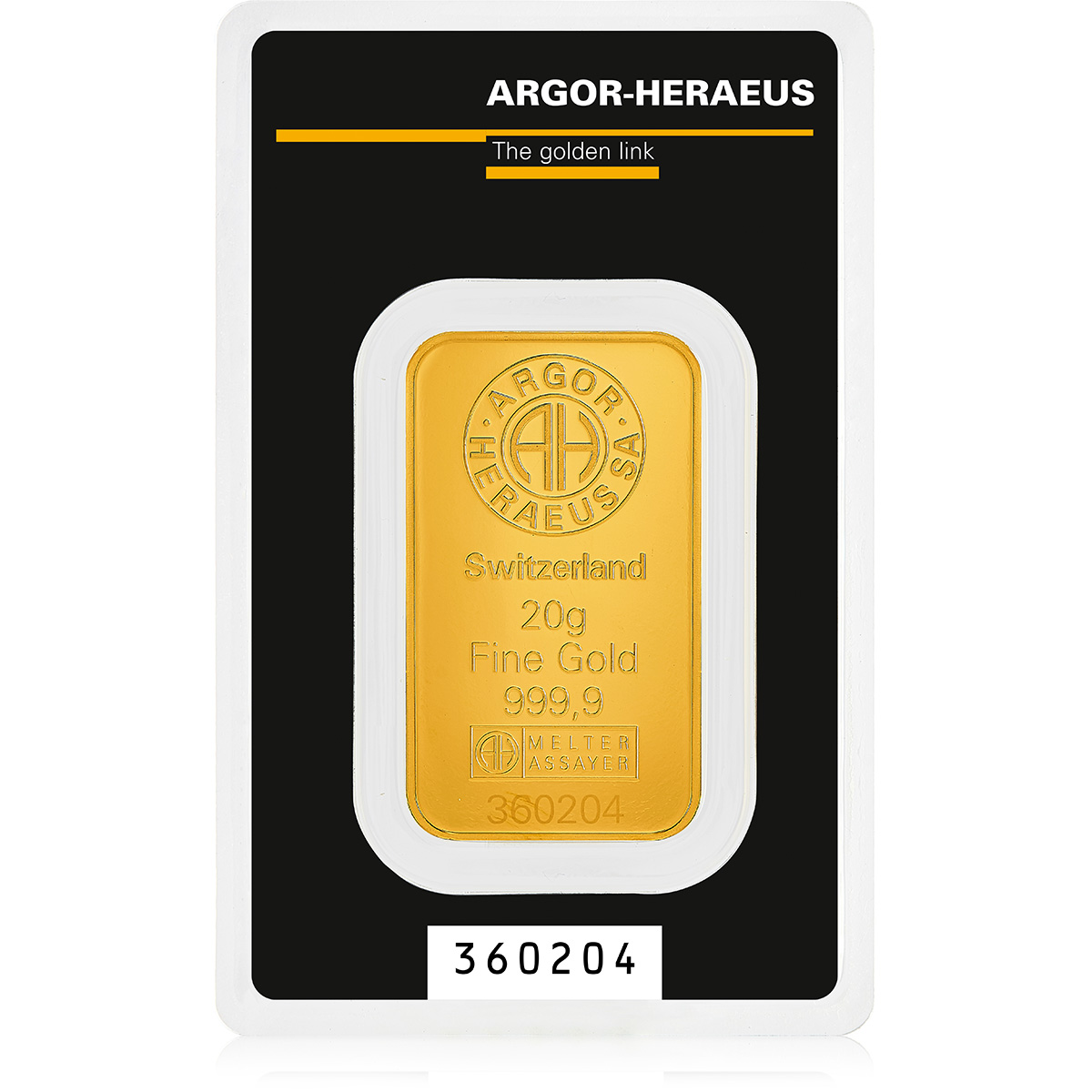 20g Gold Mint Bar 999.9 (front)